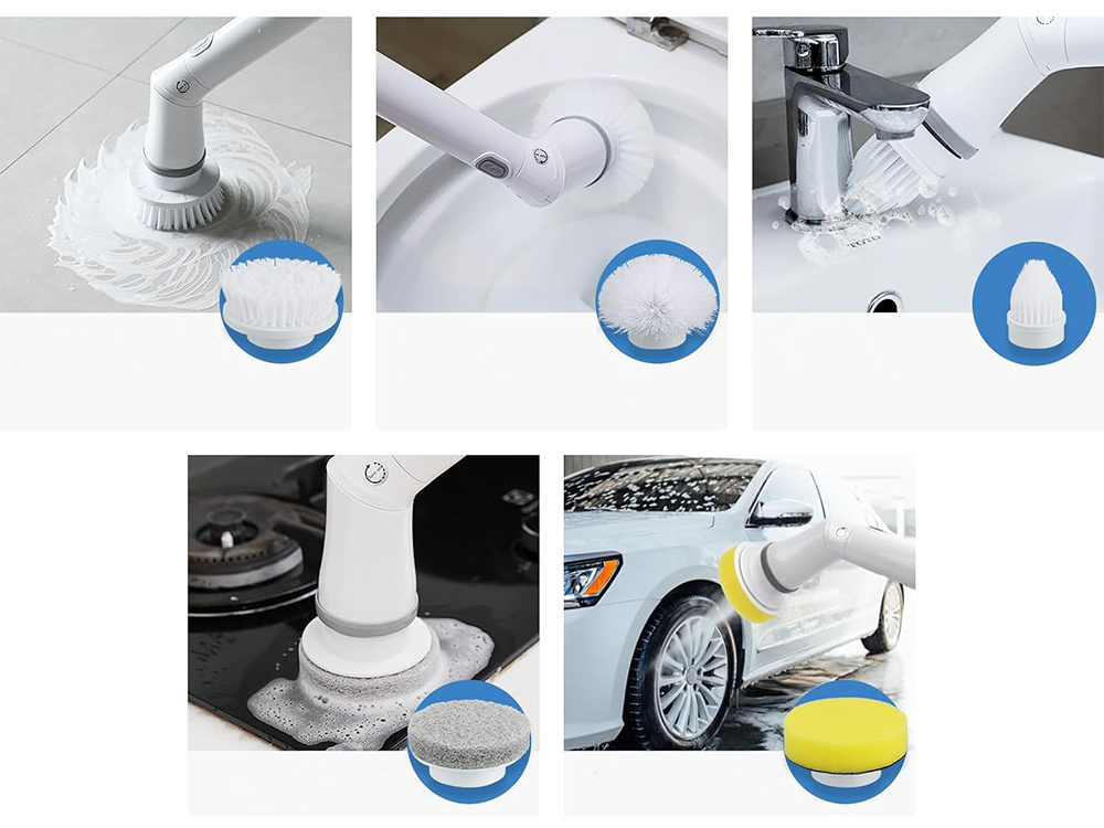 Výkonná praktická elektrická rotačná kefa